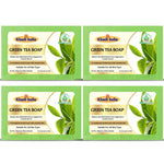 Bhudevam Naturals Khadi Green Tea Bath Soap for Clear & Healthy Skin | Natural Handmade Soap for Acne & Oil Control- 500GM (Pack of 4)
