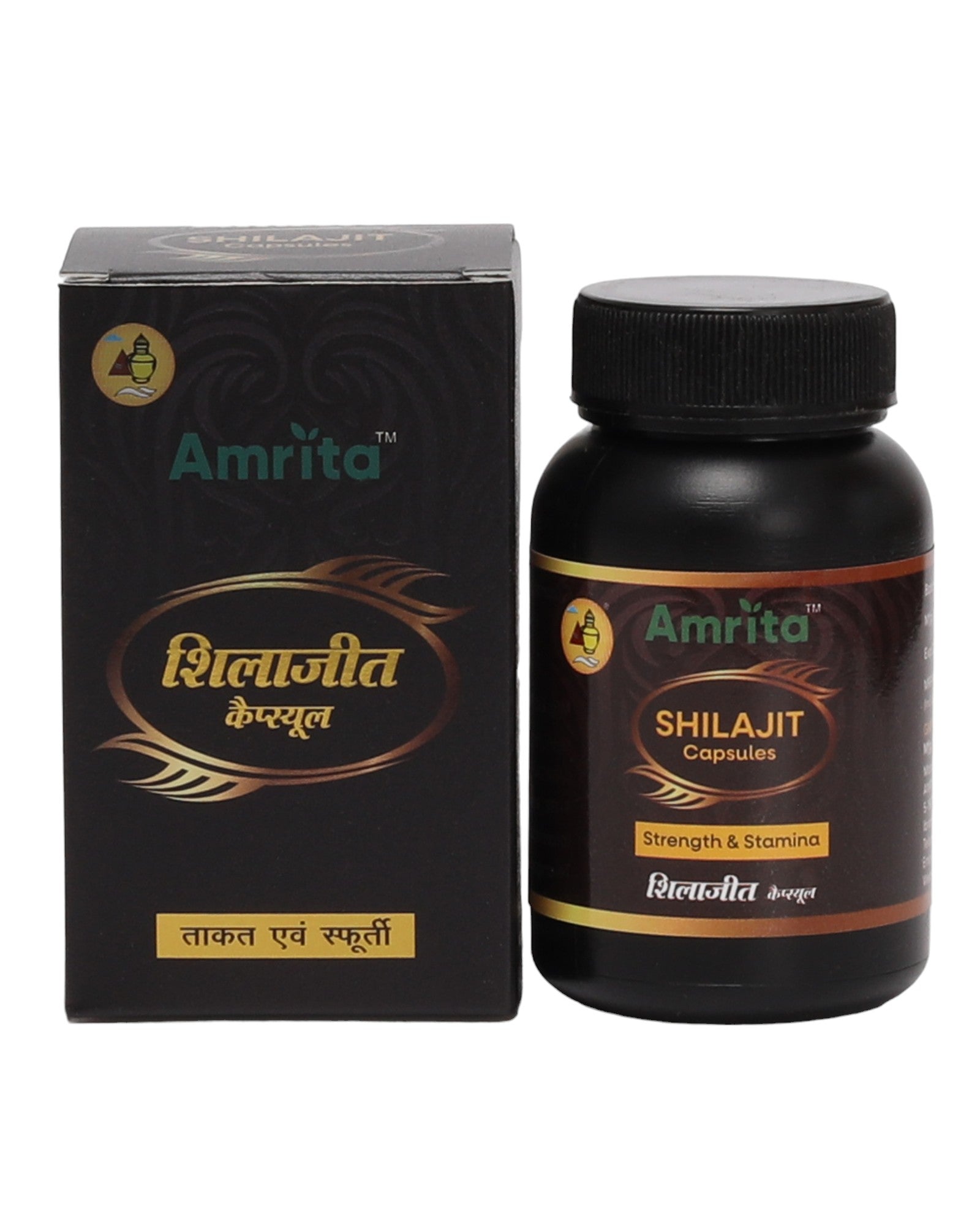 Amrita Shilajit Capsules – Ayurvedic Energy & Vitality Support – 30 Capsules