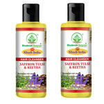 Bhudevam Naturals Khadi Saffron Tulsi & Reetha Hair Shampoo – Herbal Hair Fall Control & Scalp Care - 420ML (Pack of 2)