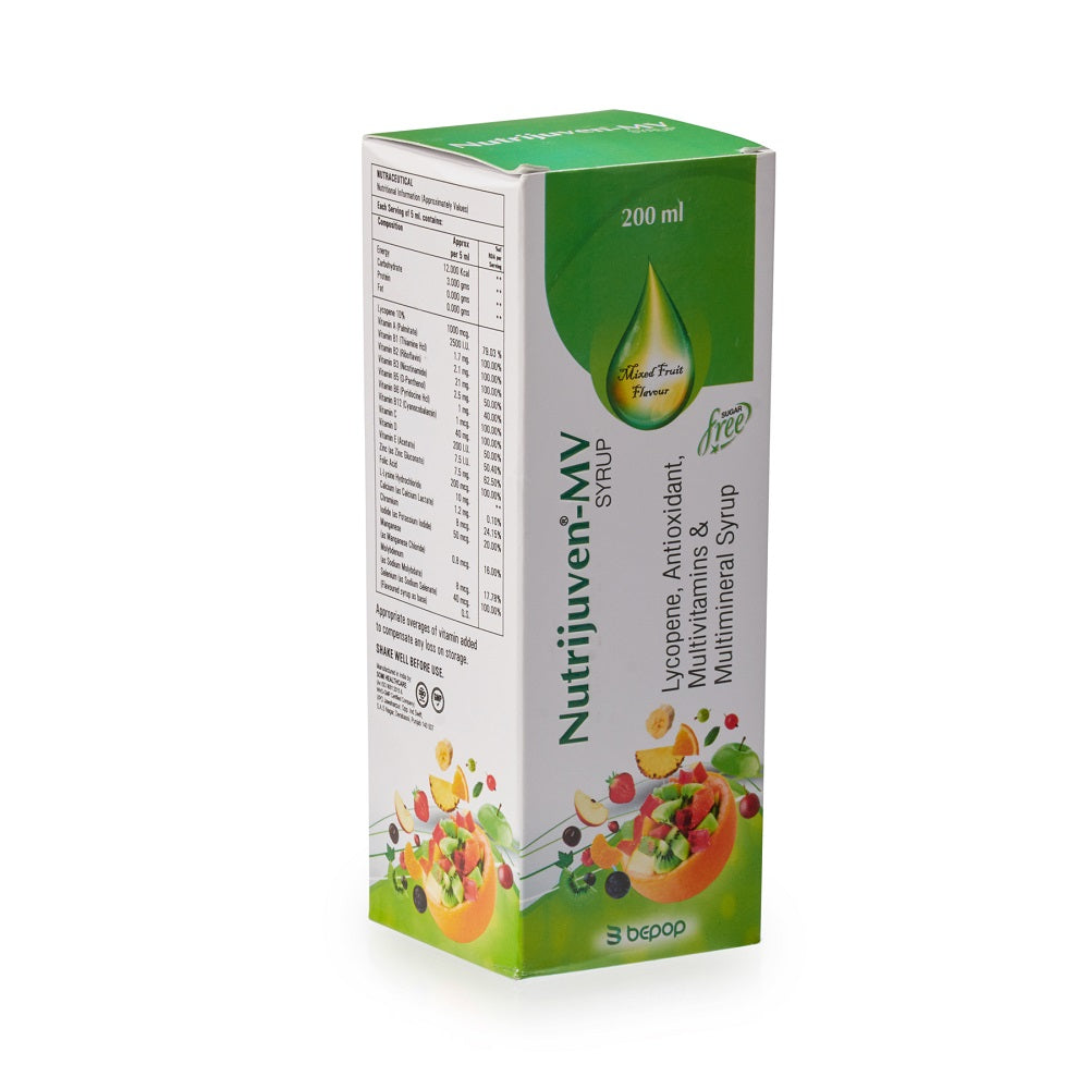 Nutrijuven-MV Syrup (200ml Each) Sugar Free Mix Fruit
