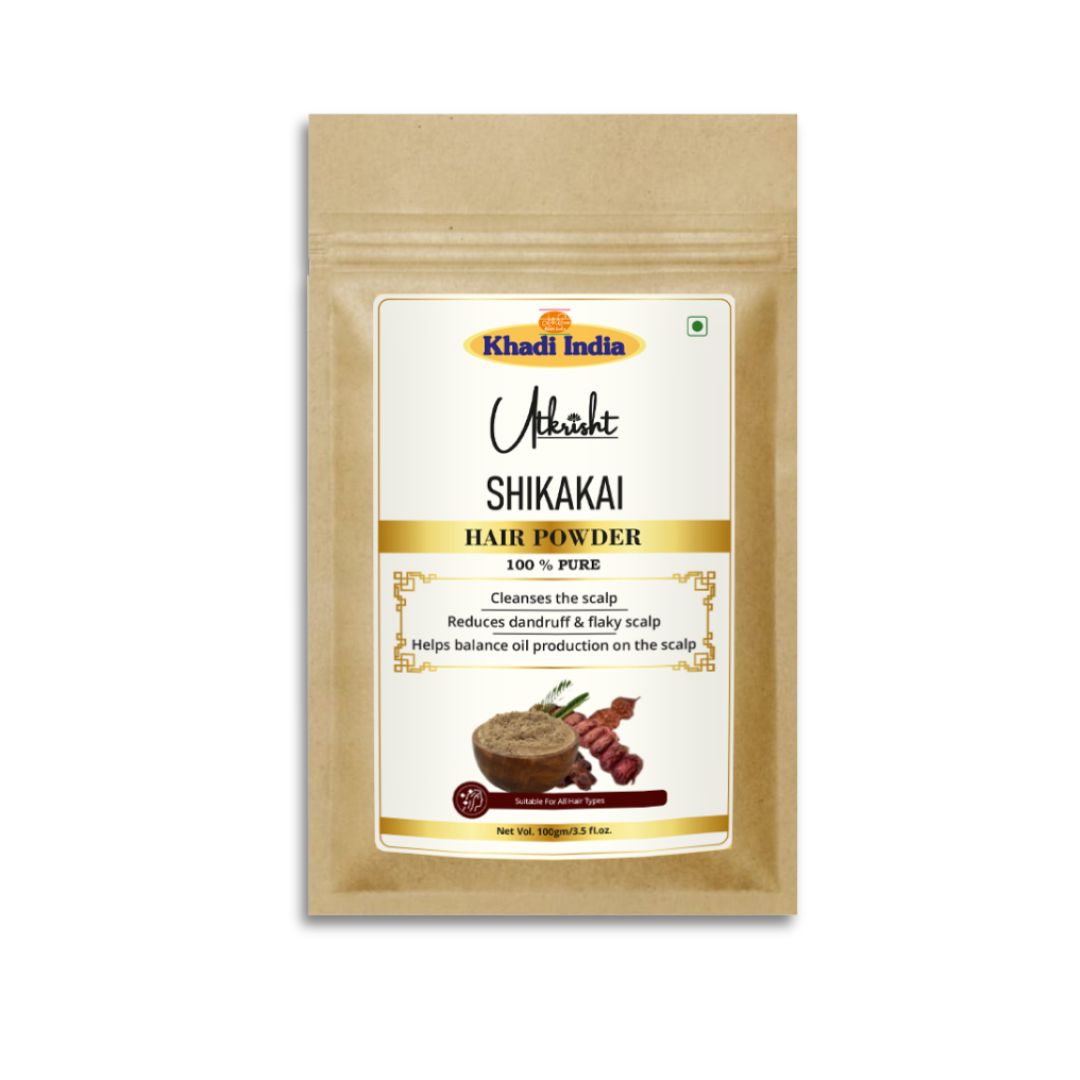 Khadi Shikakai Powder for Hair & Scalp | 100% Natural Shikakai Fruit Powder | Herbal Hair Cleanser for Scalp Cleansing & Dandruff Care | Helps Improve Hair Texture & Shine | Natural Hair Wash Powder | For All Hair Types | 100 gm