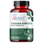 Raskam Fadogia Agrestis with Tongkat Ali Capsules, Maximum Strength, May Support athletic performance, stamina and stress tolerance, Vegan Friendly , 30 Veg Capsules