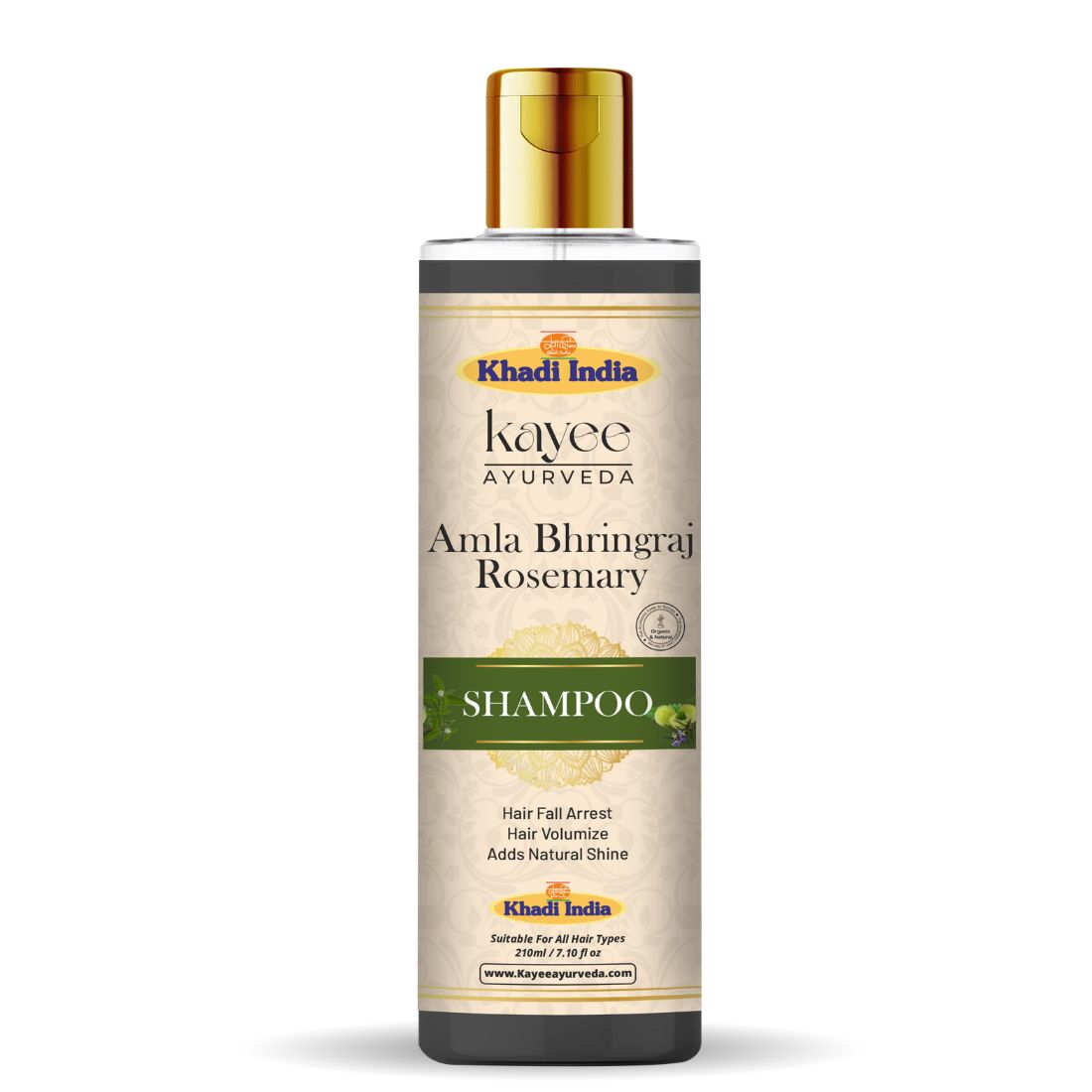 Kayee Ayurveda Amla Bhringraj Rosemary Shampoo for Men & Women | Herbal Hair Cleanser with Amla, Bhringraj & Rosemary | Helps Cleanse Scalp, Condition Hair, Improve Texture, Reduce Dryness & Maintain Healthy-Looking Hair | 210 ml