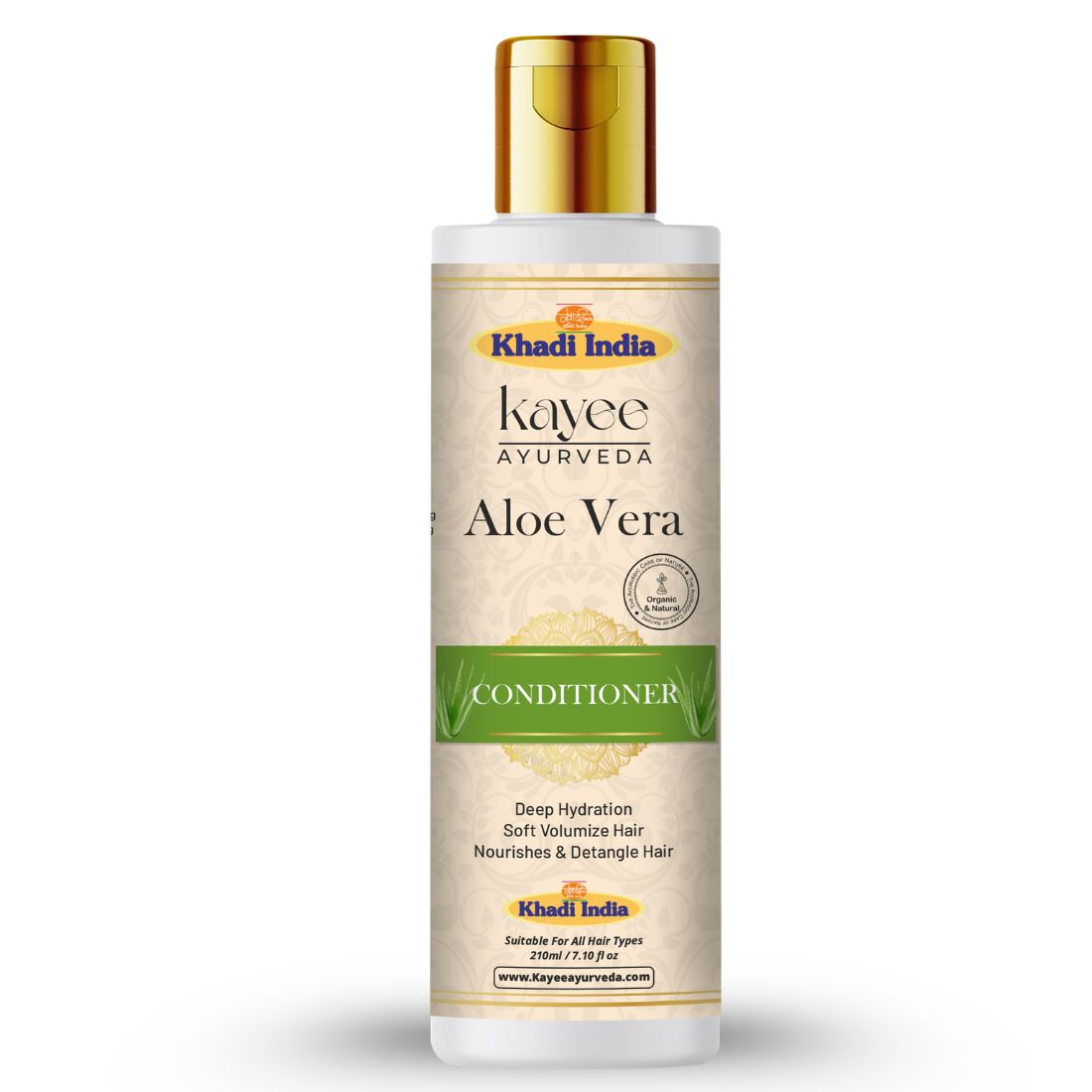 Kayee Ayurveda Aloe Vera Conditioner for Dry & Frizzy Hair | Herbal Hair Conditioner with Aloe Vera for Deep Conditioning, Hair Moisturization, Softness, Smoothness, Detangling & Healthy-Looking Shine | 210 ml