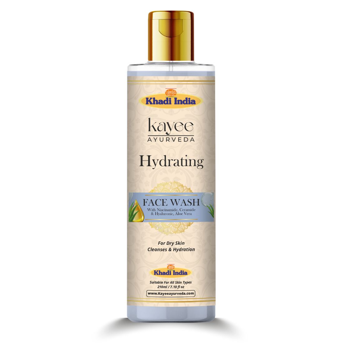 Kayee Ayurveda Hydrating Facial Cleanser for Men & Women | Moisturizing Face Wash for Dry & Dull-Looking Skin | Gentle Daily Cleanser for Softness, Freshness, Smoothness & Healthy-Looking Hydrated Skin | 210 ml