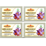 Bhudevam Naturals Khadi Saffron Handmade Bath Soap for Skin Brightening & Glow Boosting - 500GM (Pack of 4)