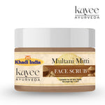Kayee Ayurveda Multani Mitti Face Scrub for Deep Cleansing & Exfoliation | Herbal Fuller’s Earth Facial Scrub for Removing Dead Skin Cells, Excess Oil & Impurities | Helps Leave Skin Smooth, Soft, Fresh & Naturally Radiant