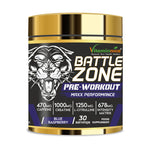 Vitaminnica Battle Zone Pre Workout - Blue Raspberry Energy Powder, 240g, 30 Servings