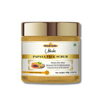 Khadi Papaya Face Scrub | Natural Exfoliating Scrub with Papaya Enzymes | Helps Remove Dead Skin, Dirt & Surface Impurities | De-Tan & Skin Brightening Care | Herbal Ayurvedic Face Scrub for Smooth & Glowing-Looking Skin | For All Skin Types | 100 gm