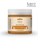Kayee Ayurveda Sandalwood Herbal Face Scrub | Chandan Facial Exfoliator for Gentle Dead Skin Removal, Skin Polishing & Deep Cleansing | Helps Improve the Appearance of Dull & Rough-Looking Skin | Leaves Face Soft, Smooth & Naturally Radiant