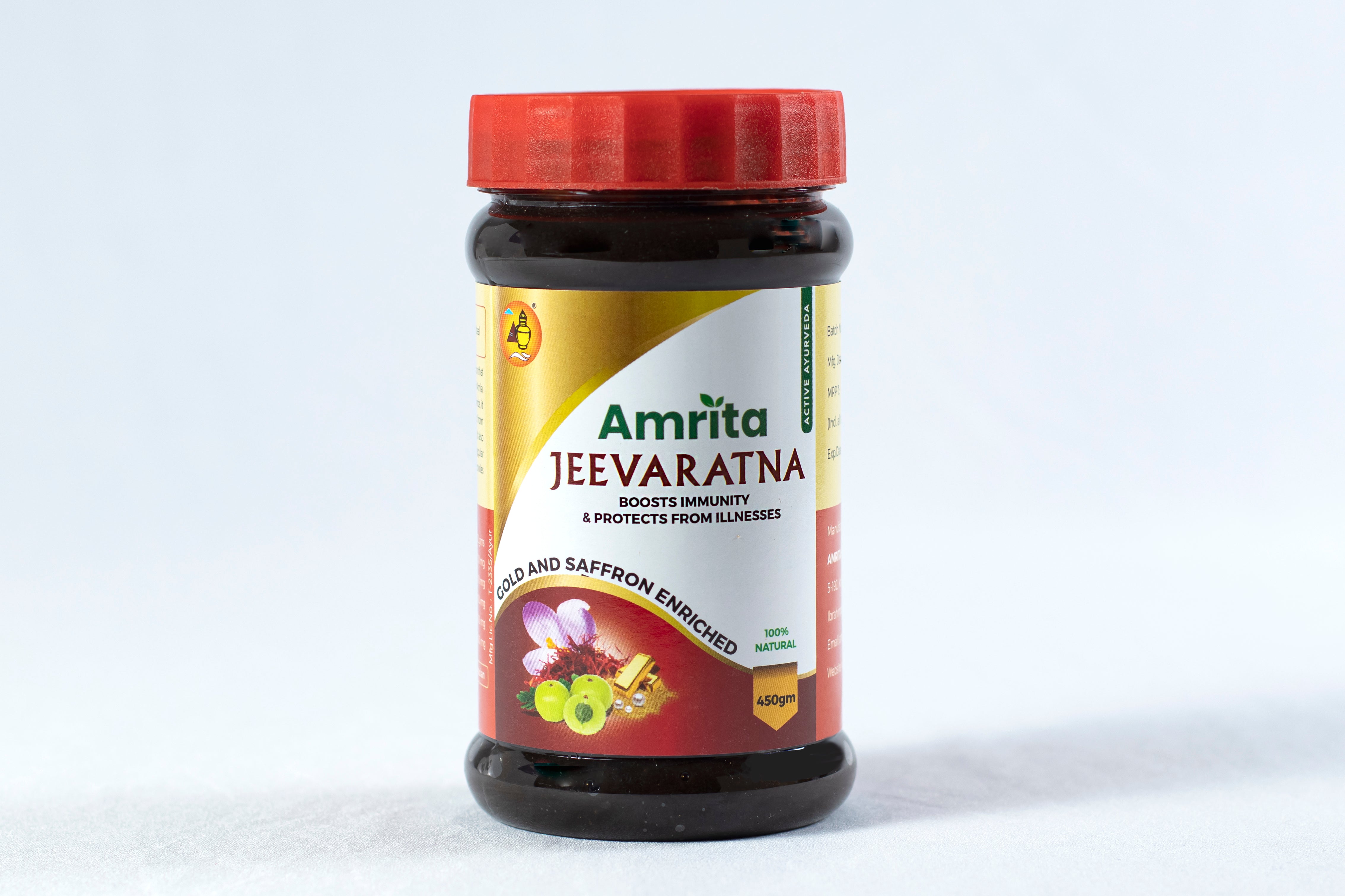 Amrita Jeevaratna Chyawanprash – Premium Ayurvedic Rejuvenating Wellness Jam – 450g