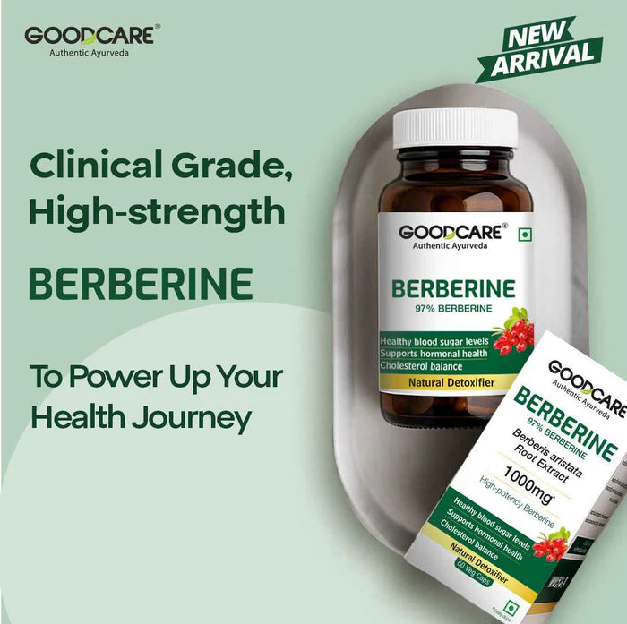 Goodcare Berberine Capsules - 60 Capsules – Natural Support for Blood Sugar, Cholesterol & Metabolic Health