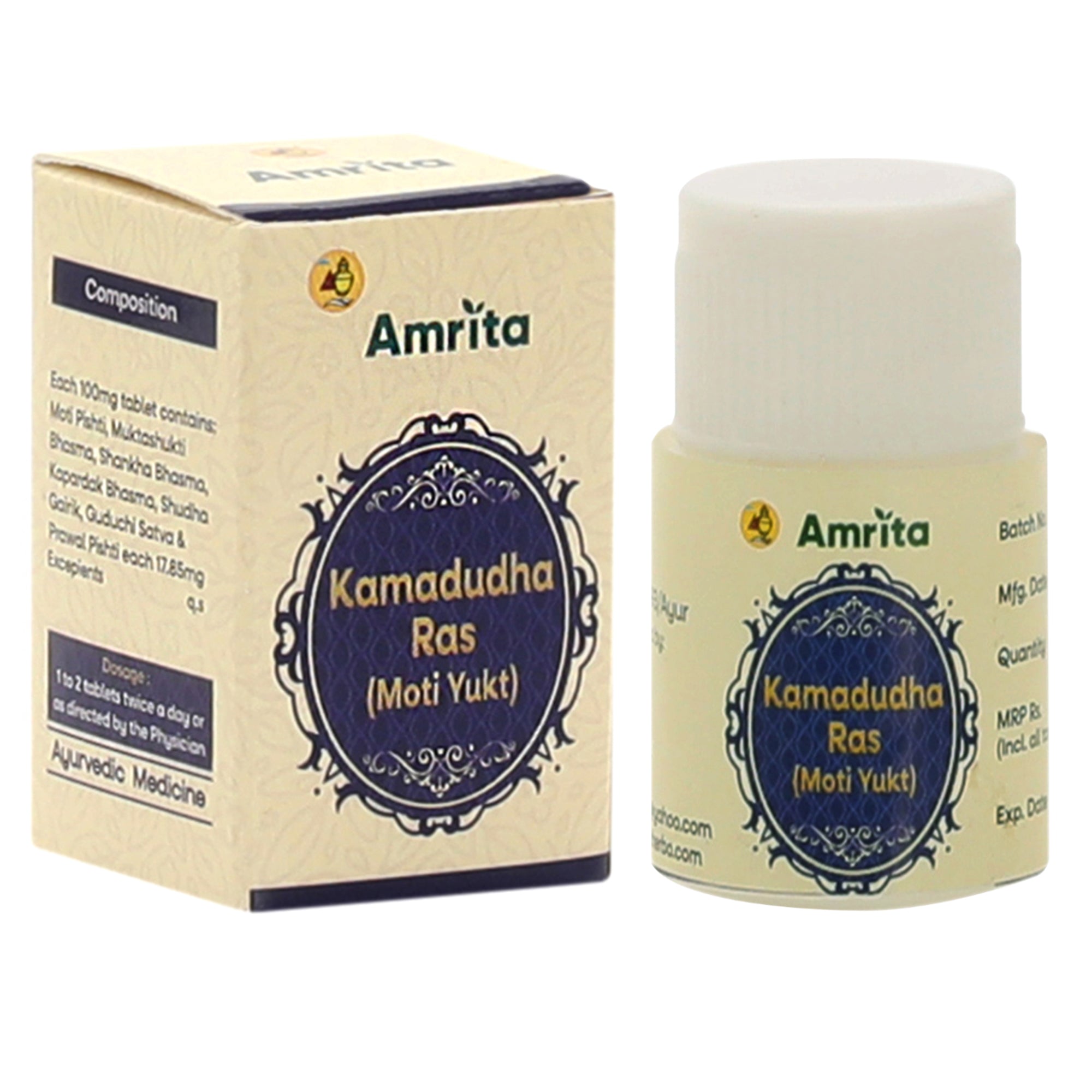 Amrita Kamdudha Ras (Moti Yukt) Tablet - 30 Tablets