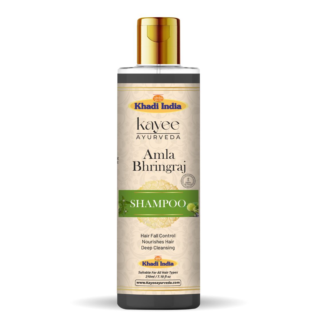 Kayee Ayurveda Amla Bhringraj Shampoo for Hair Growth & Hair Fall Care | Herbal Ayurvedic Shampoo with Amla & Bhringraj for Scalp Cleansing, Hair Nourishment, Strength, Smoothness & Natural Shine | 210 ml