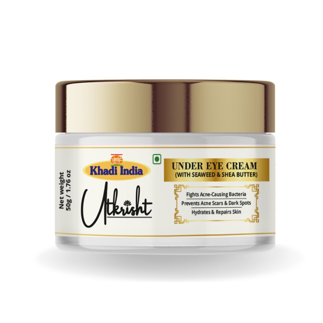 Utkrisht Khadi Pure Under Eye Cream | For Dark Circles, Eye Bags, Fine Lines & Tired Eyes