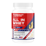 Fitness Buzz Nutrition All in Whey with Added Digestive Enzymes I 20G Protein Per Serving I 4.3 BCAA Per Serving I 5.3G EAA Per Serving I Low Sugar I Nutraceutical I Veg I Malai Kulfi