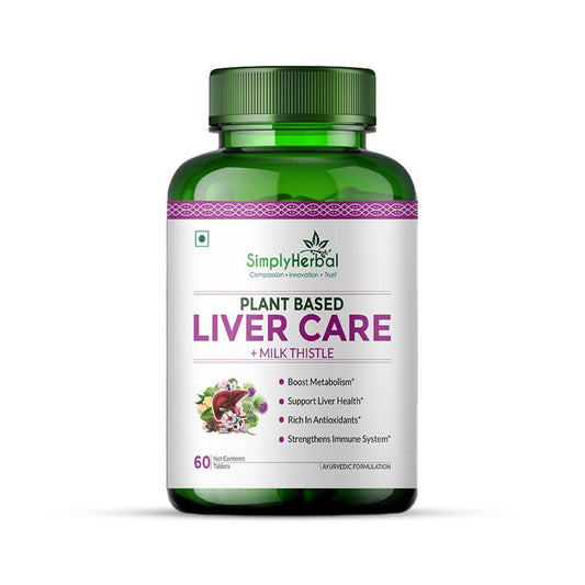 Simply Herbal - Plant Based Liver Detox - With Milk Thistle Extract, Dandelion - for Liver Health and Gall Bladder Health - (60 Capsules)