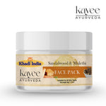 Kayee Ayurveda Sandalwood & Mulethi Face Pack for Men & Women | Herbal Facial Mask with Chandan & Licorice for Dull & Uneven-Looking Skin | Helps Remove Dirt, Excess Oil & Surface Impurities for Soft, Smooth & Radiant-Looking Skin