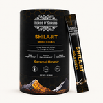 Herbs O' Shrubs Shilajit Gold Kicks | Ayurvedic Men Wellness Supplement with Shilajit, Honey & Caramel | Support Strength, Stamina, Energy & Vitality | Natural Rejuvenator, 30 Sticks