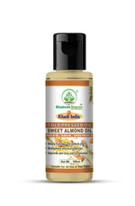 Bhudevam Naturals Khadi Sweet Almond Oil – Pure Natural Carrier Oil for Skin, Hair & Body Massage- 100ML
