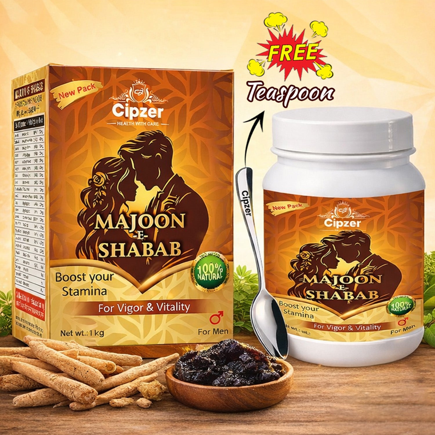 Cipzer Majoon-E-Shabab 1KG | Herbal Formula for Sexual Stamina, Power, Sperm Quality & Tightness