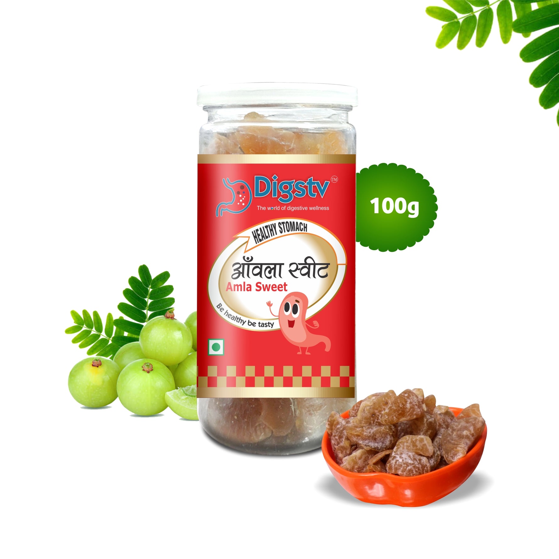 Amla Sweet Candy 100gm (Pack of 8 )– Sweet & Tangy Indian Gooseberry Snack Digestive Wellness.