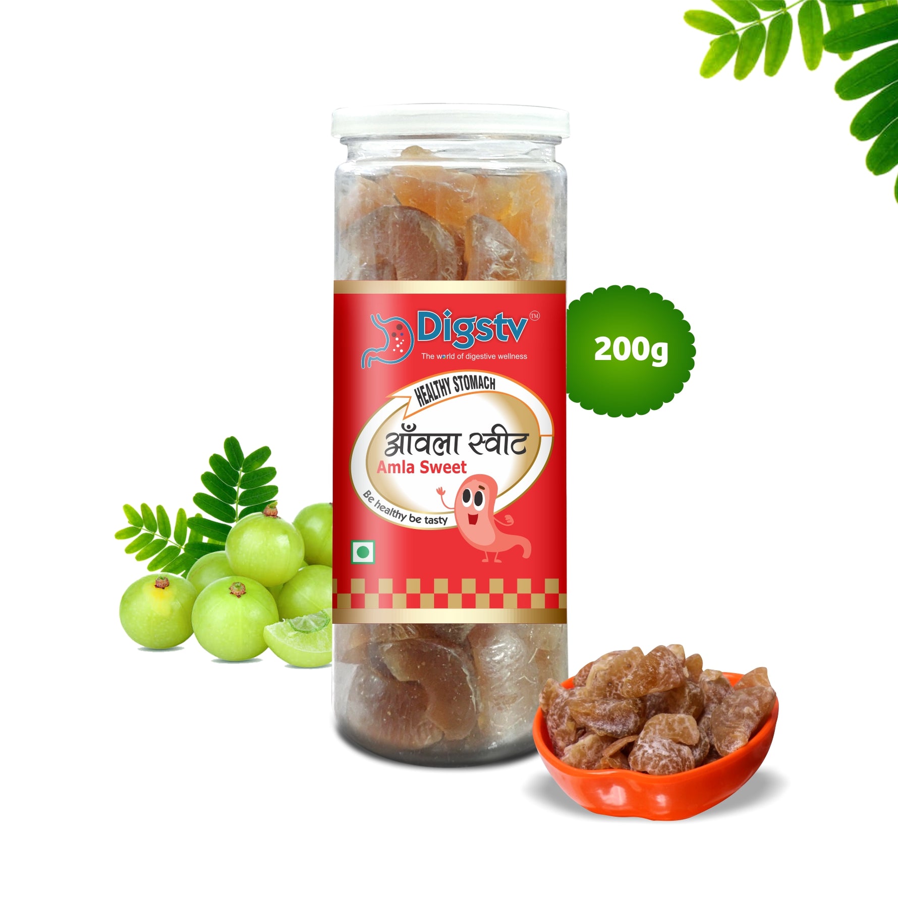 Amla Sweet Candy 200gm (Pack of 2)– Sweet & Tangy Indian Gooseberry Snack Digestive Wellness.
