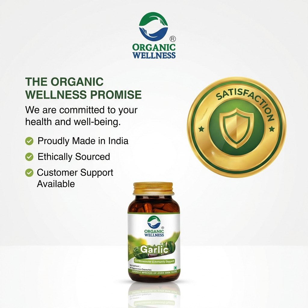 Organic Wellness Garlic Capsules -  90 Vegetarian Capsules