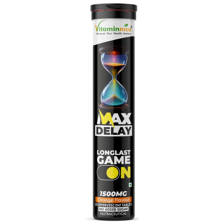 Vitaminnica Max Delay Effervescent Tablets - Advanced Vitality Formula, 20 Count
