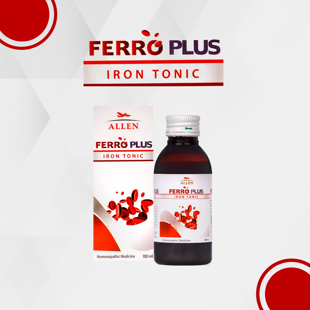 Allen Ferro Plus Iron Tonic - 100ml - Pack of 2