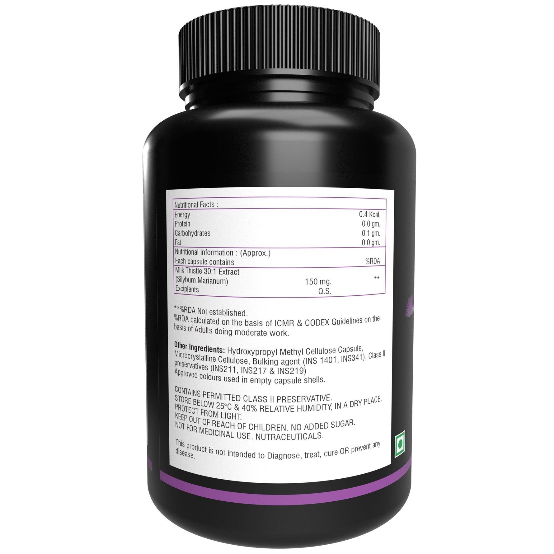 NutritJet Milk Thistle 150mg Capsule - 120 Capsules