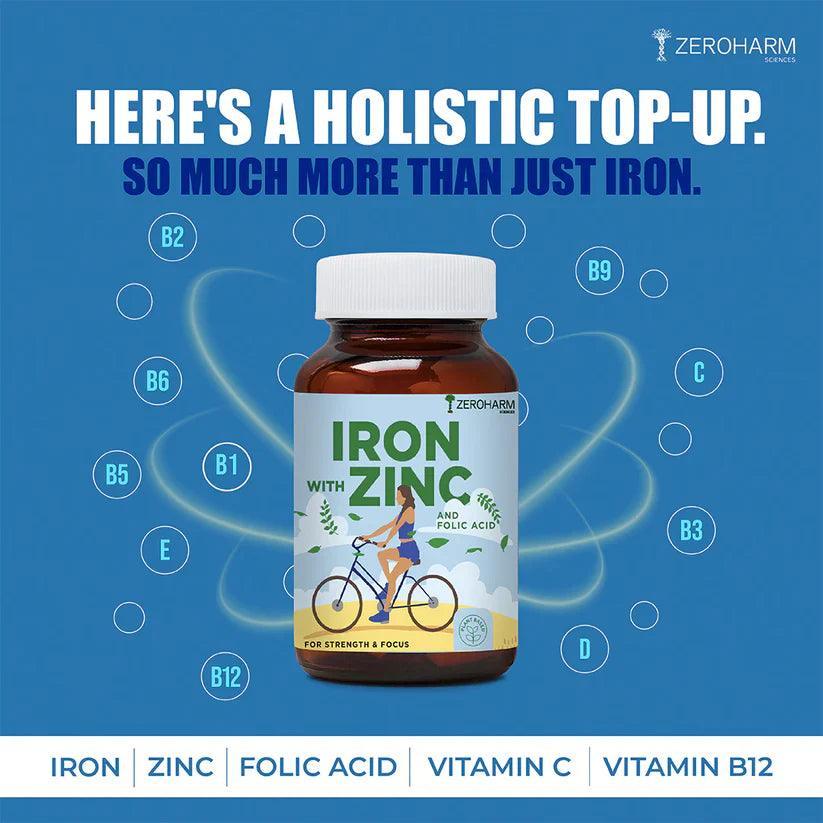 Zeroharm Sciences Iron with Zinc and Folic Acid Tablet