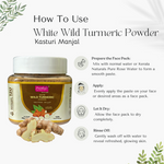 Preethy's Boutique White Wild Turmeric Powder (musk Turmeric Powder) | An Removal Face Pack | 100% Natural & Stain-free | Ayurvedic Skin Care Powder - 50g