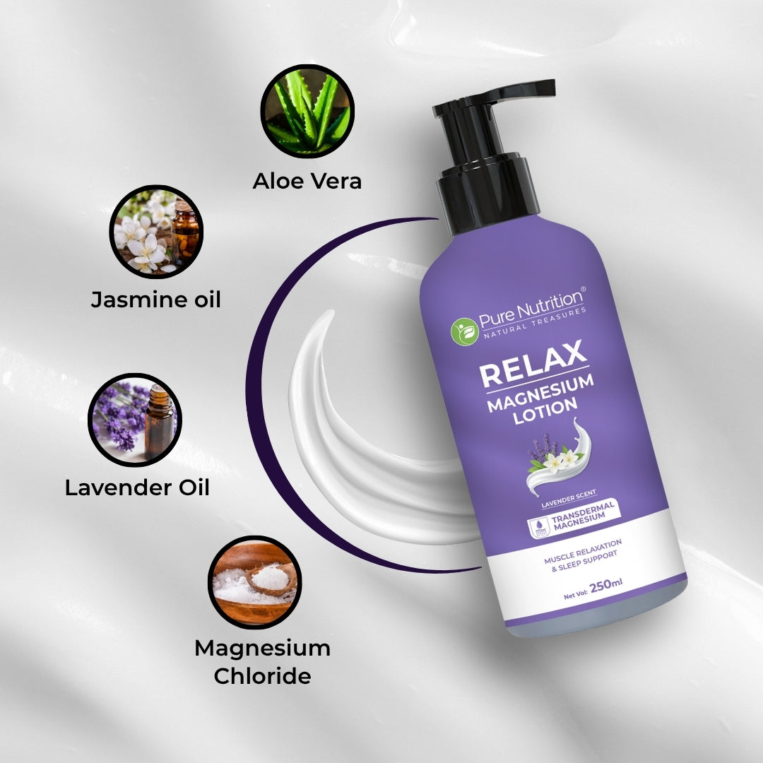 Pure Nutrition Magnesium Lotion – 250ml | Topical Relaxation & Muscle Care