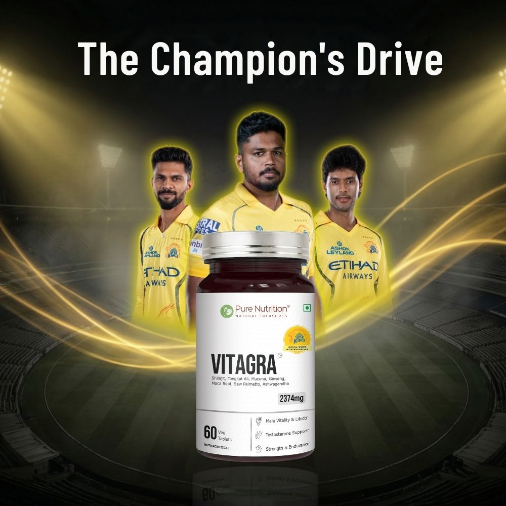 CSK Limited Edition Pure nutrition Vitagra 60 Capsules (Testosterone Support Supplement)