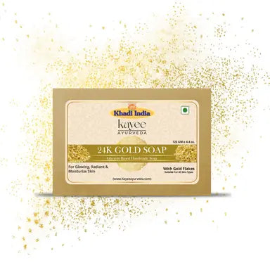 Kayee Ayurveda 24K Gold Soap for Men & Women | Premium Herbal Bathing Soap for Cleansing, Freshness & Radiant Looking Skin | Luxury Gold Bath Soap for Daily Body Care