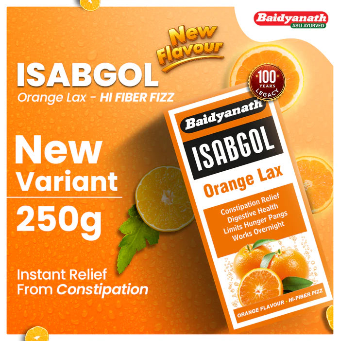 Baidyanath isabgol Orange Lax Powder - (250gm Each) Orange Flavour