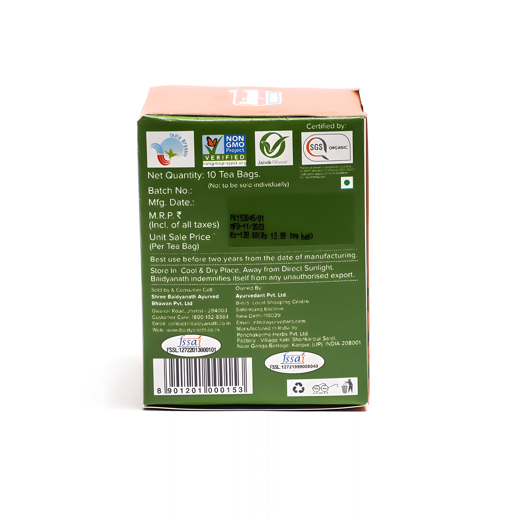 Baidyanath Ayurvedant Detox Kahwa Green Tea - 25 Bags