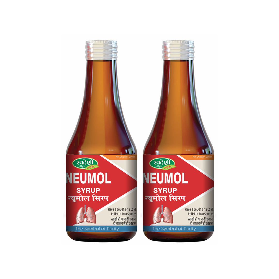 Pack of 2 Neumol Syrup 200ml Cough & Cold.