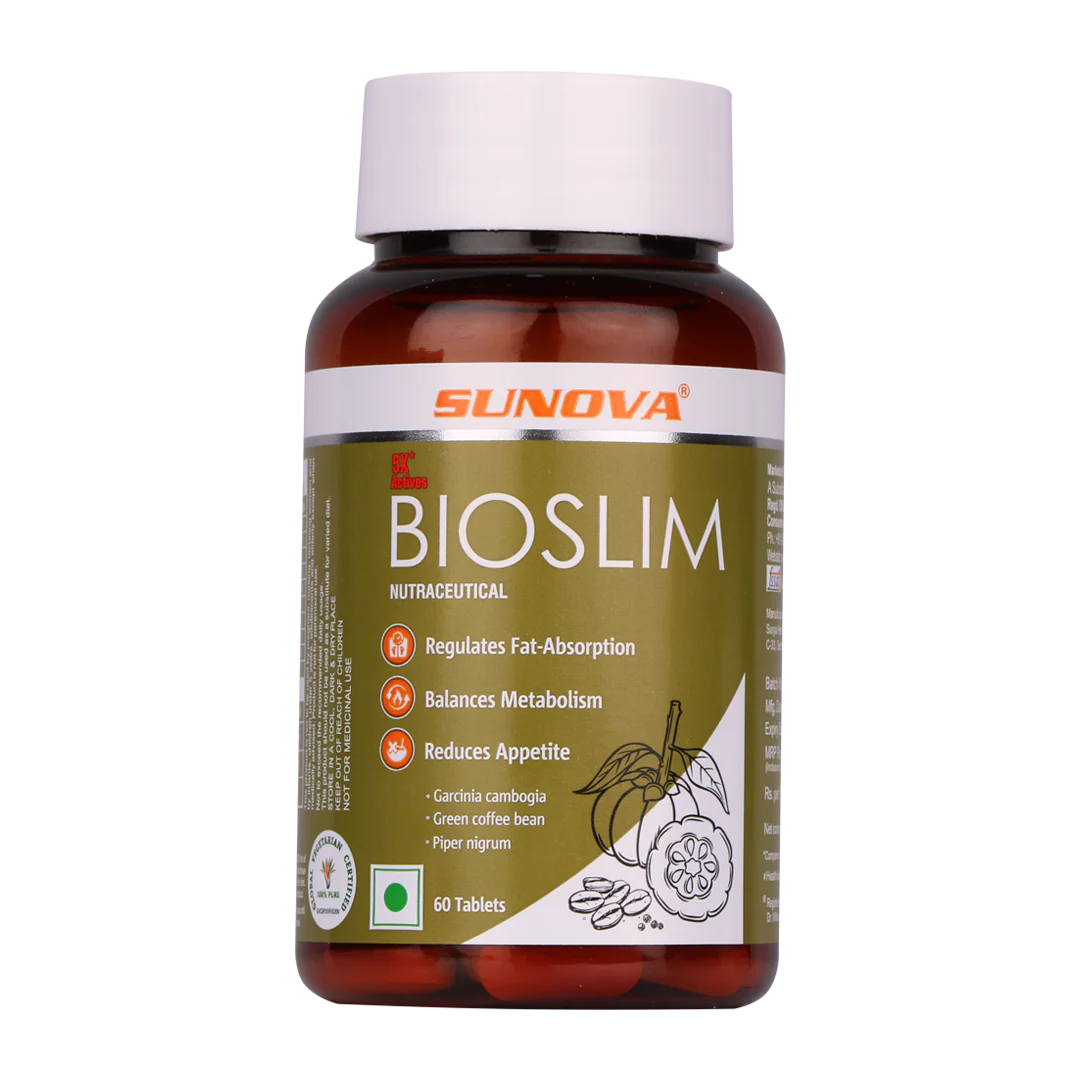 Sunova Bioslim Tablet for Weight Management | Manages Metabolism & Appetite - 60 Tablets