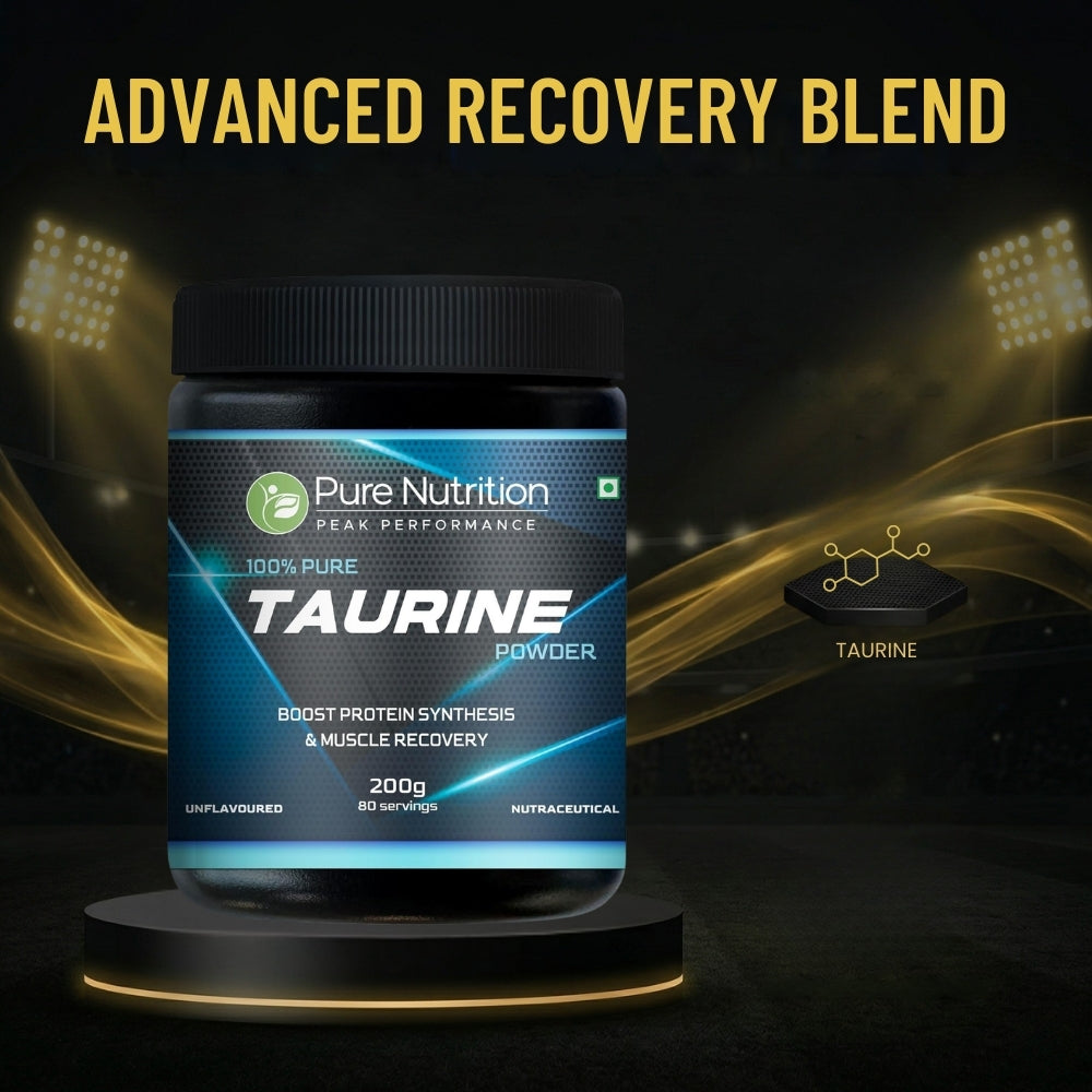 Pure Nutrition Taurine Powder - 200g | Amino Acid Supplement for Muscle Support and Hydration
