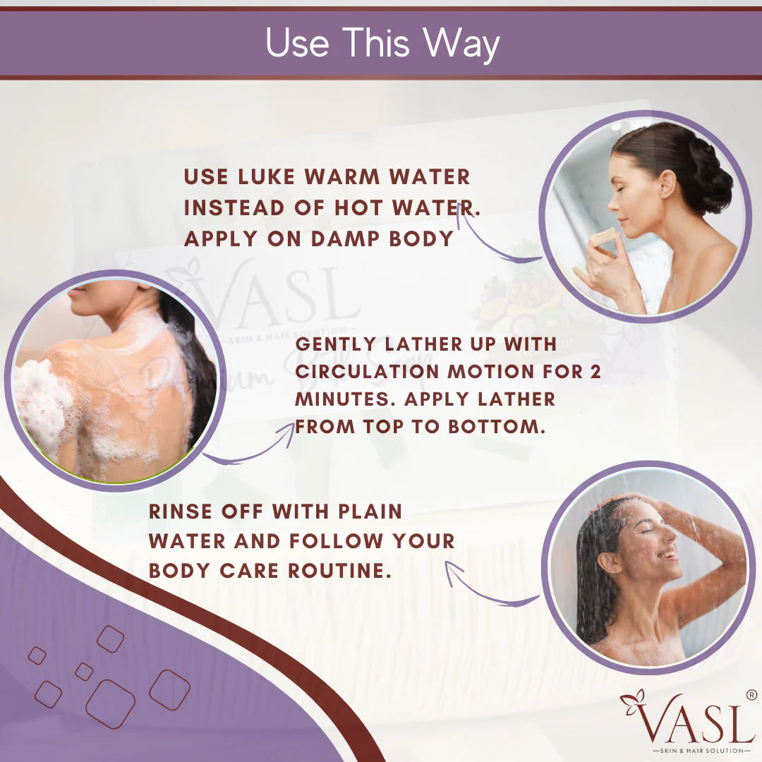VASL Premium Mix Fruit Soap Pack of 3 - Natural Fruit Extract Bath Soap