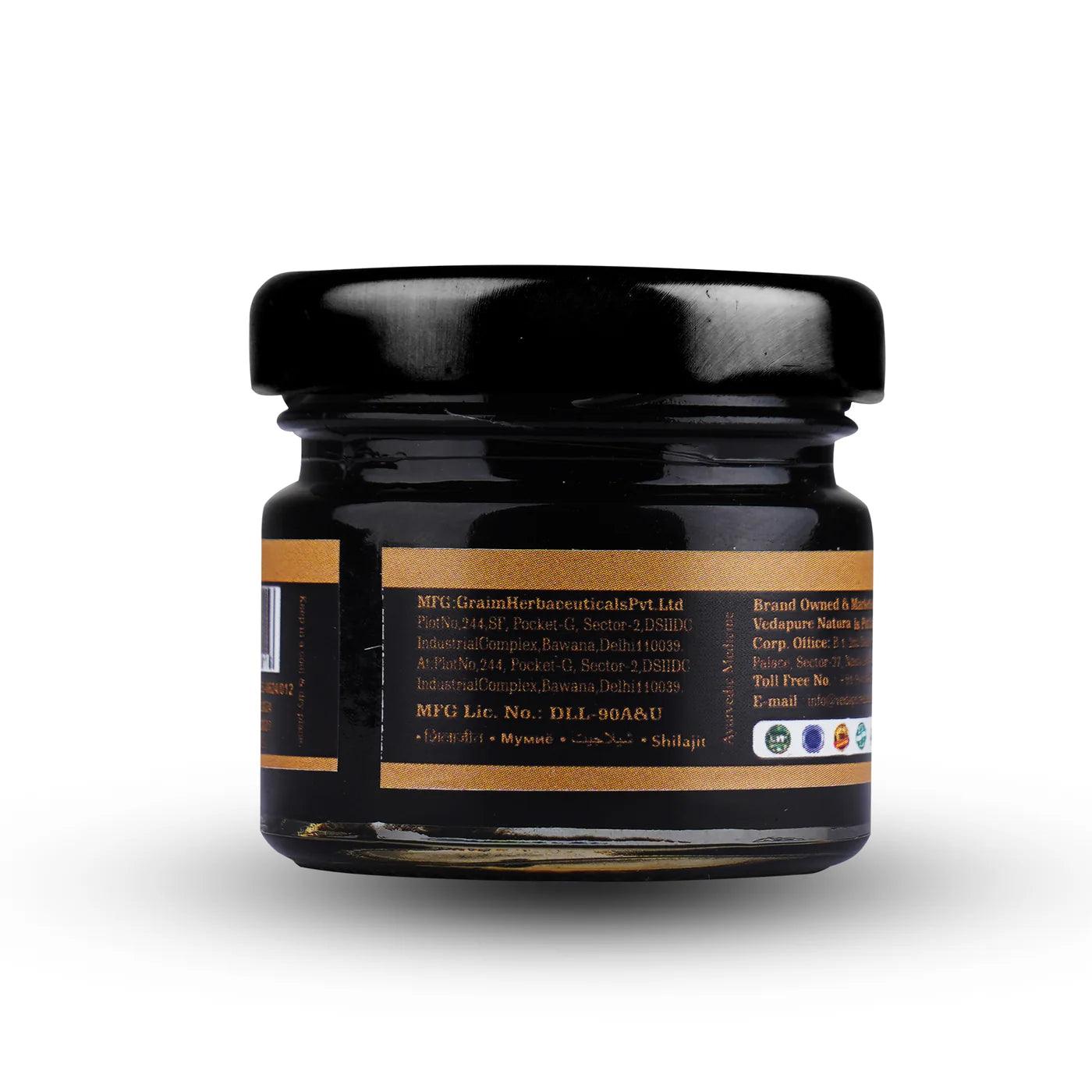 Vedapure Shudha Shilajit Resin - 20g - Boost Performance | Resin Lab-Tested for Purity | Silajit Natural Bodybuilding | Himalayan shilajit | shilajit Power | Energy | Stamina | Strength