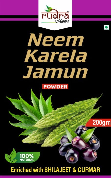 Rudra Mantra Neem Karela Jamun Powder - 100gm
