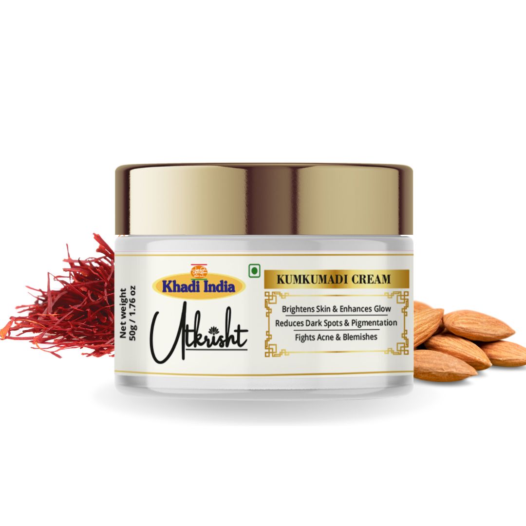 Utkrisht Khadi Pure Kumkumadi Cream | Ayurvedic Formula with Saffron for Glowing Skin & Pigmentation Control
