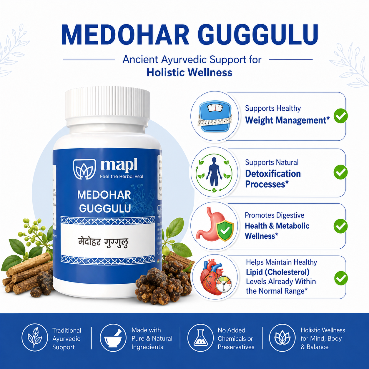 MAPL Herbal Medohar Guggulu 50g 100 Tablets