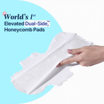 Hi Life Flow Easy Organic Period Pads 280mm | 100% Organic Cotton Top Sheet Sanitary Napkins for Regular & Medium Flow (Pack of 15)