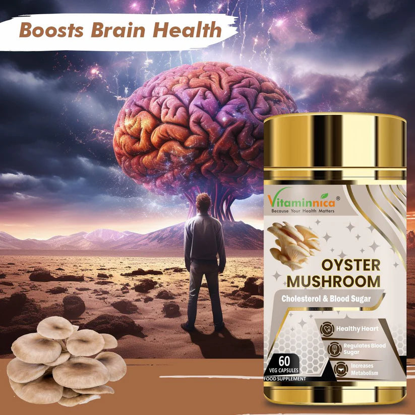 Vitaminnica Oyster Mushroom Capsules - Cardiovascular & Immune Support, 60 Count