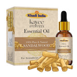 Kayee Ayurveda Sandalwood Aroma Essential Oil for Diffuser & Aromatherapy, Warm Woody Fragrance Oil for Meditation, Yoga, Massage, Spa & Home Fragrance, Multi-Purpose Essential Oil | 15 ml