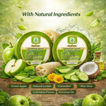 Bhudevam Naturals Khadi Green Apple Loofah Soap – Natural Exfoliating Bath Soap for Fresh & Glowing Skin- 250GM (Pack of 2)